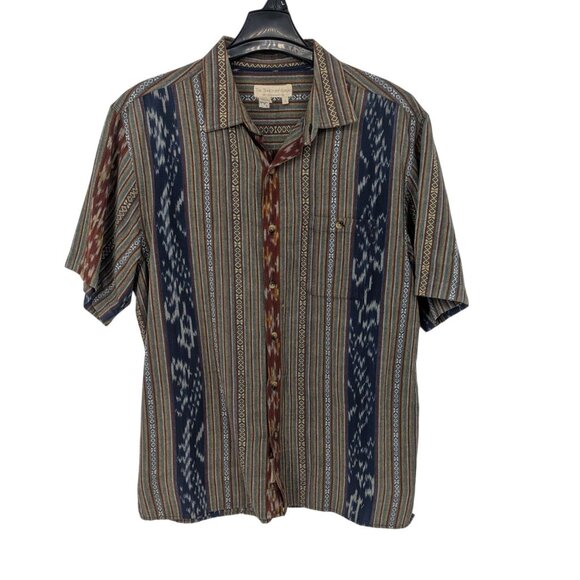 The Territory Ahead Button Up Shirt Men Size L Aztec Print Southwestern Hipster - Picture 1 of 9